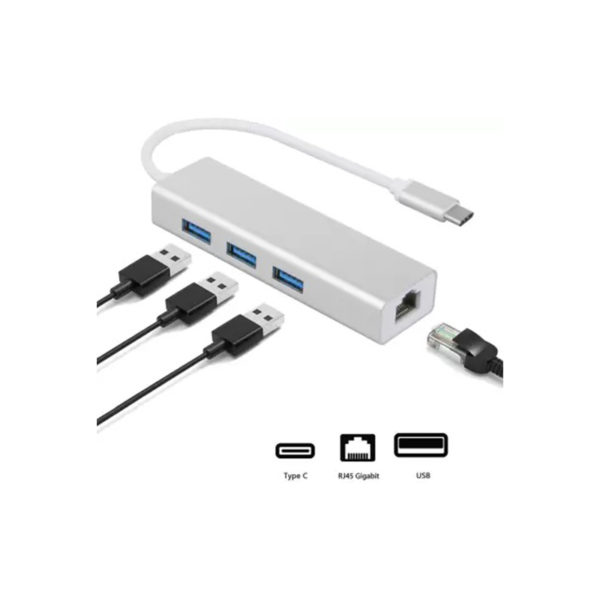 ProHT USB3.1 Type-c to USB 3.0X3/Ethernet-012405097318 - Image 3