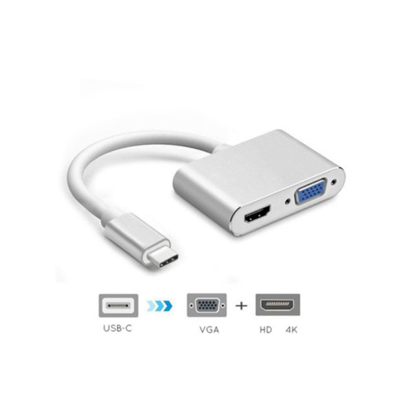 Adapter Type C to HDMI + VGA