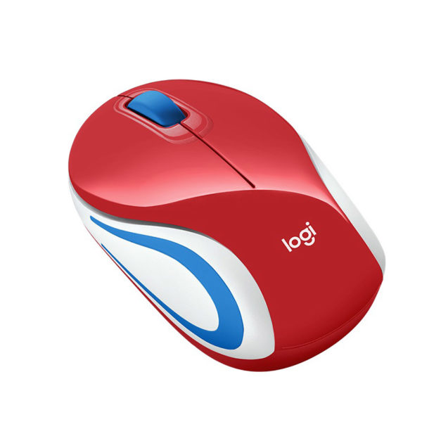 Logitech Mouse Wireless M187 Mini Red