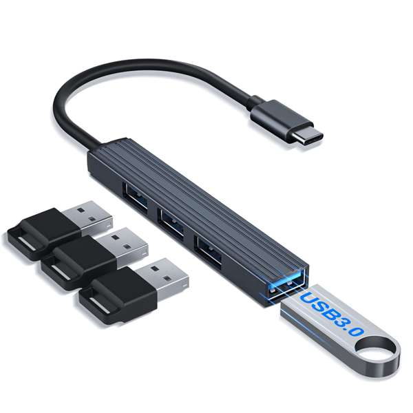 Type-C HUB 4 in 1 USB3.0*4+Type-C power Jasoz