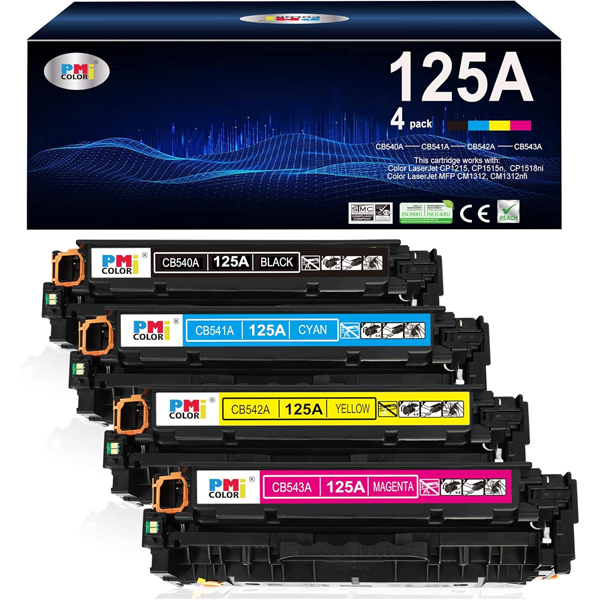 HP 125A CB540A Black Cyan Yellow Magenta