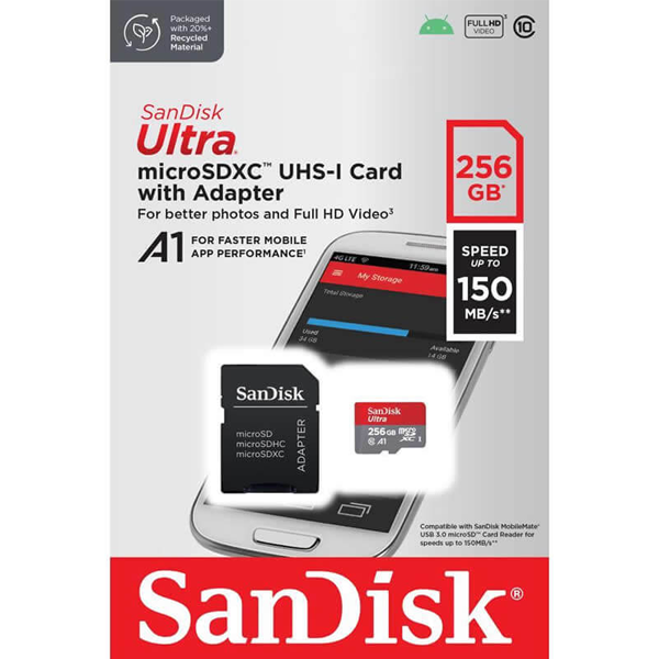 MicroSD Sandisk 256GB Ultra