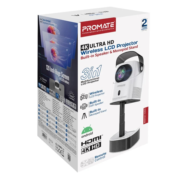 Projector Promate Beamer A250 3 in 1 (Wireless - Speaker - Stand)